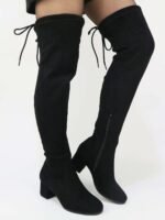 {+ПОДАРЪК} Елегантни дамски чизми в черно (с цип) - Image 2