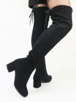 {+ПОДАРЪК} Елегантни дамски чизми в черно (с цип) - Image 4