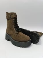 {+ПОДАРЪК} Зимни дамски боти в цвят кафе ( с цип) - Image 3