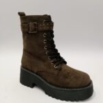 {+ПОДАРЪК} Зимни дамски боти в цвят кафе ( с цип)