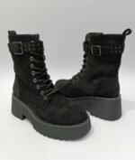 {+ПОДАРЪК} Зимни дамски боти в черно ( с цип) - Image 3
