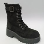 {+ПОДАРЪК} Зимни дамски боти в черно ( с цип)