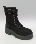 {+ПОДАРЪК} Зимни дамски боти в черно ( с цип)