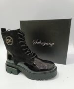 {+ПОДАРЪК} Елегантни зимни боти в черно (с цип)