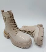 Стилни дамски боти в розово (с цип) - Image 2