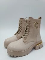 Стилни дамски боти в розово (с цип) - Image 3