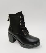 {+ПОДАРЪК} Елегантни дамски боти на широк ток (в черен цвят ) - Image 4