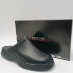 {+ПОДАРЪК} Мъжко сабо ЕСТЕСТВЕНА КОЖА (в черен цвят)