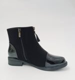 {+ПОДАРЪК} Ниски дамски боти с цип ( в черен цвят) - Image 4