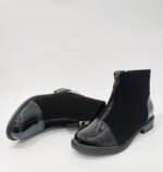 {+ПОДАРЪК} Ниски дамски боти с цип ( в черен цвят) - Image 3