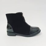 {+ПОДАРЪК} Ниски дамски боти с цип ( в черен цвят) - Image 5